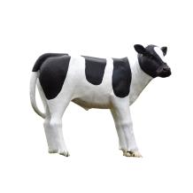 Stier XL van polystone – 120 cm – sculptuur in zwart-wit