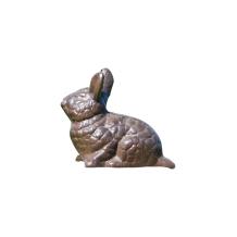 Konijn - gietijzeren beeld - 9 cm - bruin - gedetailleerd