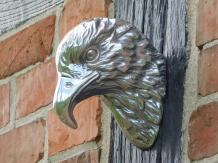 Wanddekoration - Adlerkopf - Aluminium - Silber