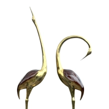 Exclusieve kraanvogels brons - set beelden – 173 en 139 cm