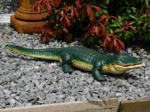Crocodile - statue en fonte - 73 cm - en couleur et en détail