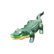 Krokodil - gietijzeren beeld - 73 cm - in kleur en detail