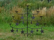 Bougeoir en forme d'arbre de Noël, bougeoir, fer forgé