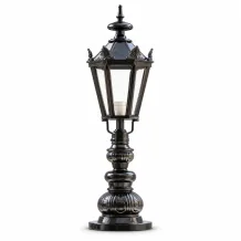 Sokkellamp met sierkronen – ronde voet – zwart – 83 cm