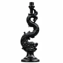 Lantaarnpaal mystieke vis – 62 cm – zwart aluminium