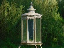 Lanterne XL, métal et verre, 100 cm, bougeoir