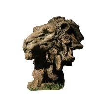 Leeuwenkop – polystone beeld – 50 x 40 cm – magnesium