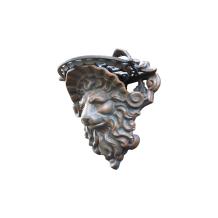 Wandconsole leeuwenkop - bruin - gietijzeren ornament
