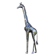 Giraffe 'Paulo' - handgemaakt uit Afrika - zwart met goud