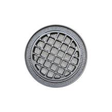 Luchtrooster, openhaard ventilatie rond, alu zwart