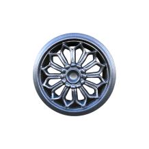 Luchtrooster, ventilatie grille, rond, alu zwart