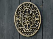 Grille Mandala ronde - Bronze doré - Fonte