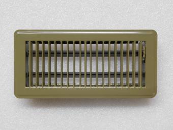 Grille d'aération rectangulaire - en métal marron - réglable