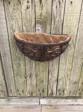 Panier mural en fonte - jardinière - mur - inc. doublure en noix de coco