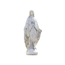 Maria - stenen beeld - 115 cm - klassiek wit - in detail