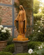 Gietijzeren tuinbeeld van Maria, kerkelijk beeld