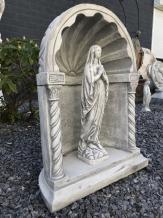 Betende Maria in Kapelle - Steinstatue - 44 cm - klassisch