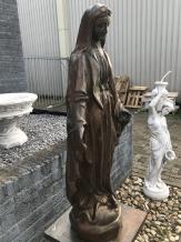 Maria - statue en pierre - 115 cm - aspect cuivre - en détail