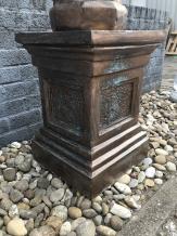 Plinthe - pierre - 60 cm - finition aspect cuivre - massif