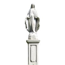 Maria - op sokkel - stenen beeld - 125 cm - klassiek