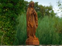 Maria - Gusseisenstatue - 38 cm - Oxid - im Detail