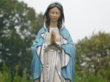 Maria - mit Rosenkranz - Polystone Statue - 50 cm - in Farbe
