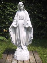 Maria - Steinstatue - 70 cm - klassisch weiß - im Detail