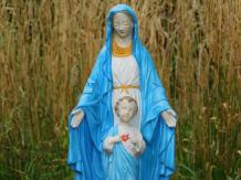 Maria mit Jesus - Herz Jesu - Steinstatue - 64 cm