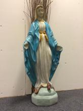 Maria - statue en pierre - 115 cm - en couleur - détaillée