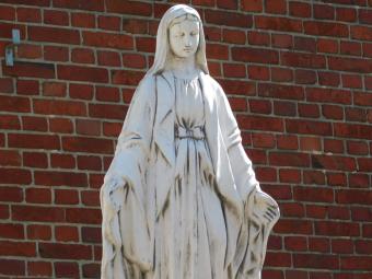 Statue de Marie pour le jardin - 90 cm - pierre - statue de saint