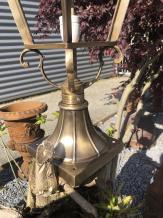 Kupferlampe, Stehlampe, Bordürenlampe