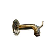 Wateruitloop met rozet – messing – 18,5 cm – klassiek