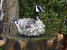 Ente - Tierstatue aus Metall - 43 cm - in Farbe - Dekoration