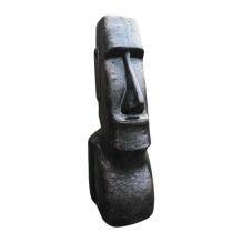 Moai - stenen beeld - 78 cm - donkerbruin - massief