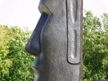 Moai - Steinstatue - 180 cm - schwarz - Massive Dekoration