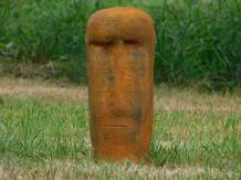 Moai - Steinstatue - 37 cm - Oxidoberfläche - massiv