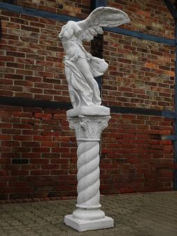 Beeld Nike op Sokkel XL - 194 cm - Steen - Tuinbeeld