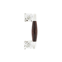 Türgriff – poliertes Nickel mit Palisanderholz – 16 cm