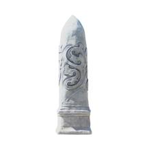 Obelisk - stenen decoratie - 45 cm - grijs - klassiek