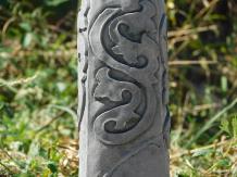 Obelisk - Steindeko - 45 cm - grau - klassisch