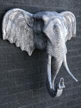Éléphant - polystone - 106 cm - aspect béton - détaillé