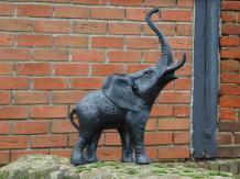 Sculpture éléphant - noir - alu