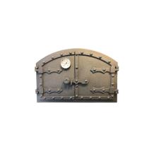 Ovendeur gietijzer, authentieke pizza oven deur met temperatuurmeter