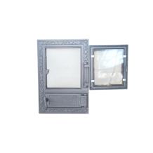 Ovendeur voor de kachel of oven, asluik, gietijzer en glas