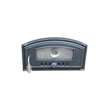 Deur voor de kachel of oven met een temperatuur meter, gietijzer