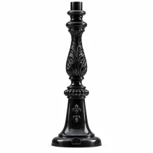 Zwarte of groene sokkelpaal met Franse lelie – aluminium – 53 cm