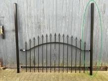 Pfosten für Zaun - pulverbeschichtet schwarz - 200 cm