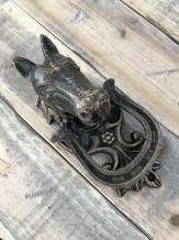 Heurtoir tête de cheval, aspect laiton
