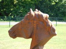 Pferdekopf - Gusseisenstatue - 59 cm - unbehandelt