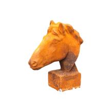 Paardenhoofd - gietijzeren beeld - 31 cm - rustiek